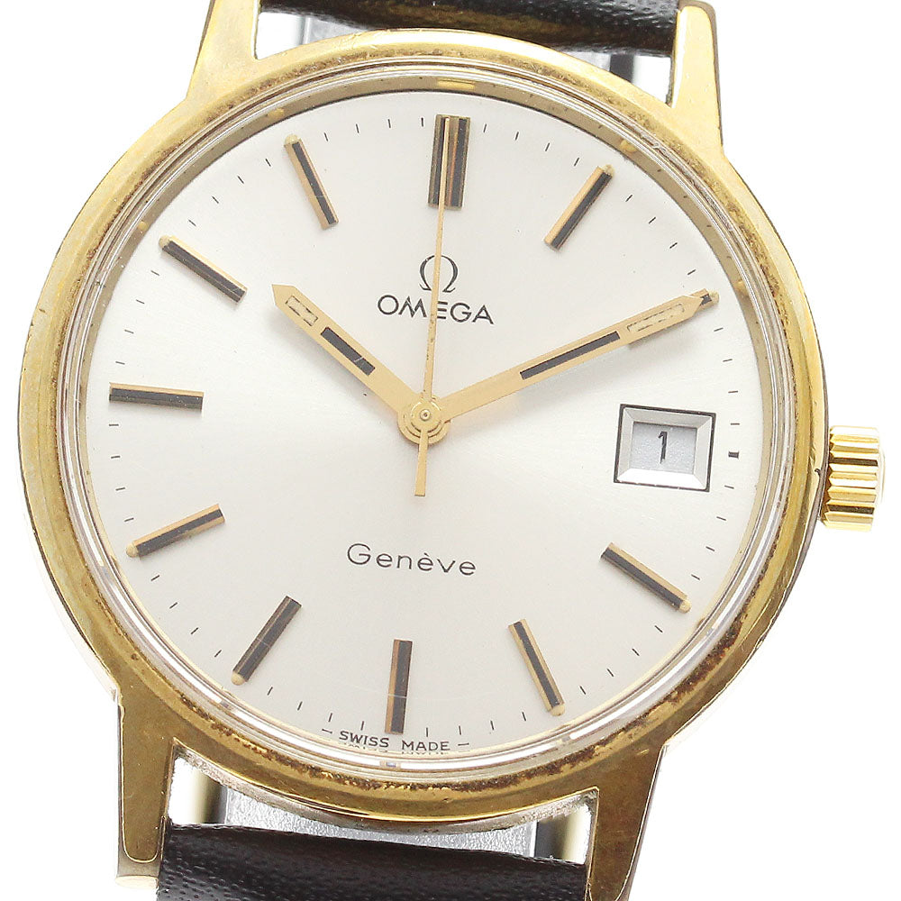 OMEGA Geneve 136.0099 Date Cal.1030 Silver Dial Hand Winding Men's Watch_843375