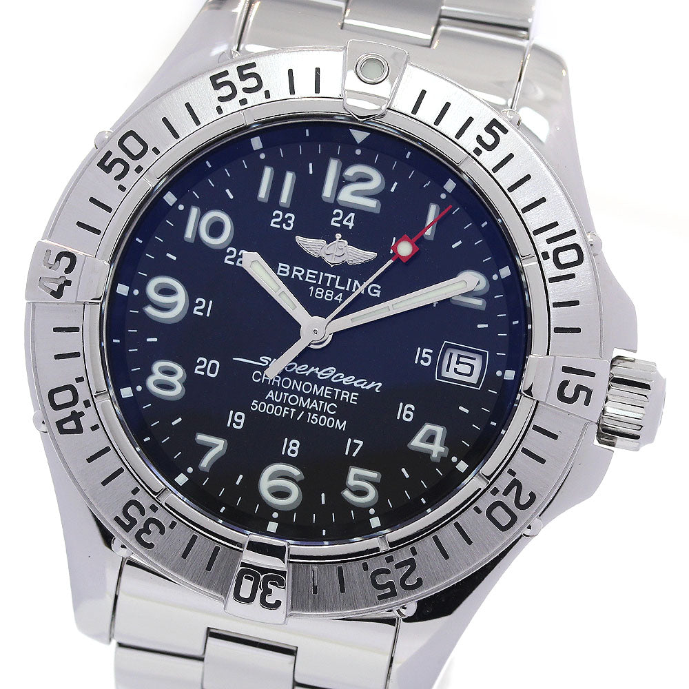 BREITLING Super Ocean A17360 Date Black Dial Automatic Men's Watch_843392