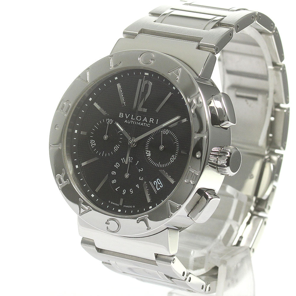 BVLGARI BVLGARIBVLGARI BB42SSCH Chronograph Black Dial Automatic Men's _843473