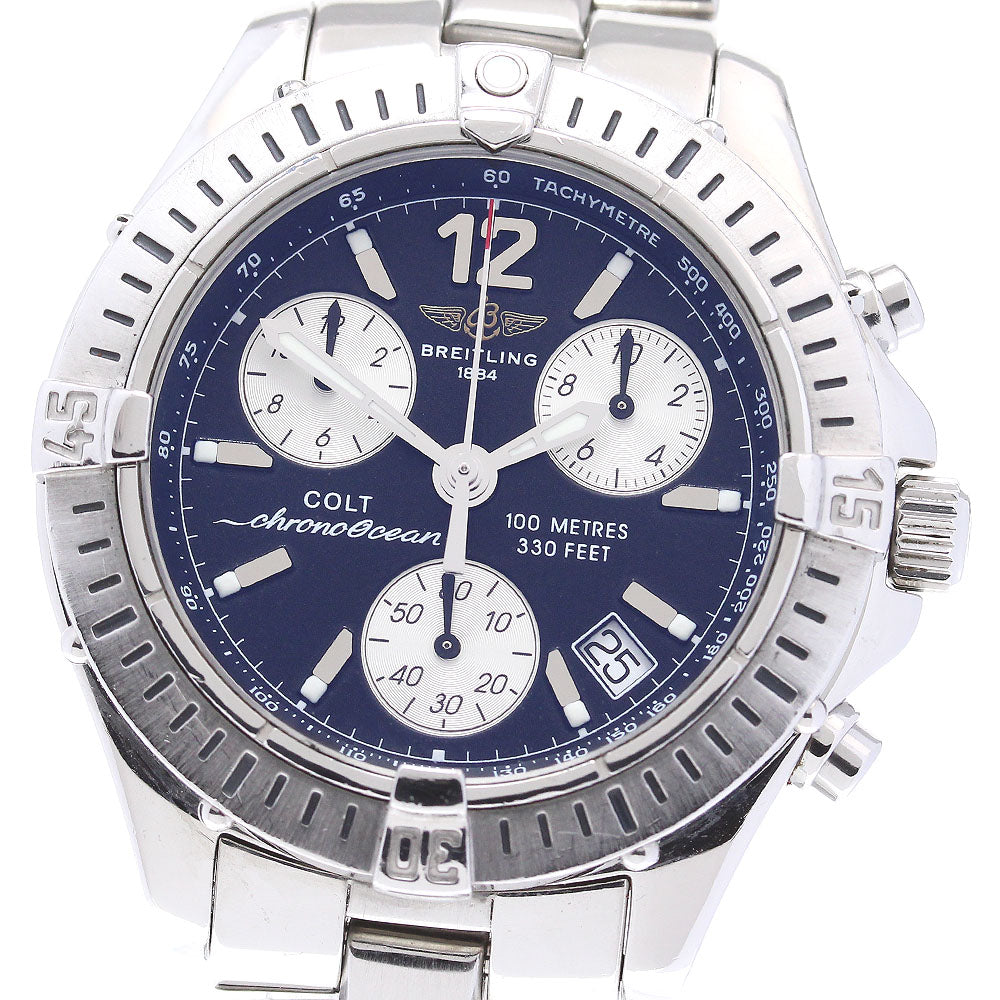 BREITLING Colt Chrono Ocean A53050 Date Black Dial Quartz Men's Watch_843497