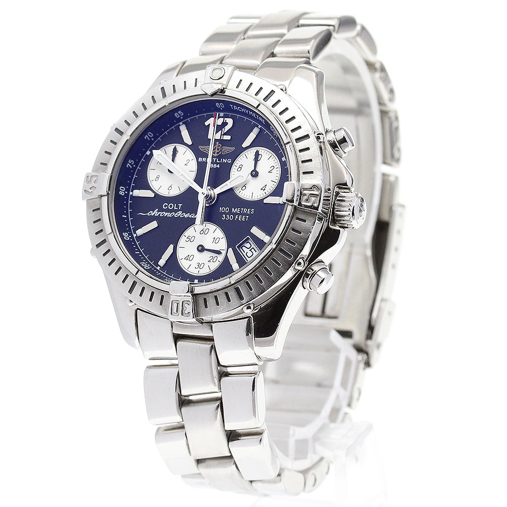 BREITLING Colt Chrono Ocean A53050 Date Black Dial Quartz Men's Watch_843497