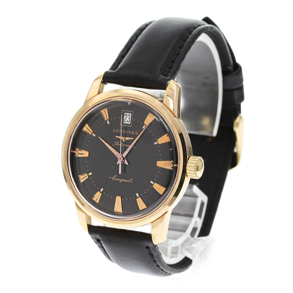 LONGINES Conquest L1.611.6 18K Pink Gold black Dial Automatic Men's Watch_843511