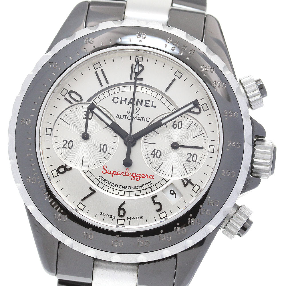 CHANEL J12 Super Reggera H1624 Chronograph Silver Dial Automatic Men's_843520