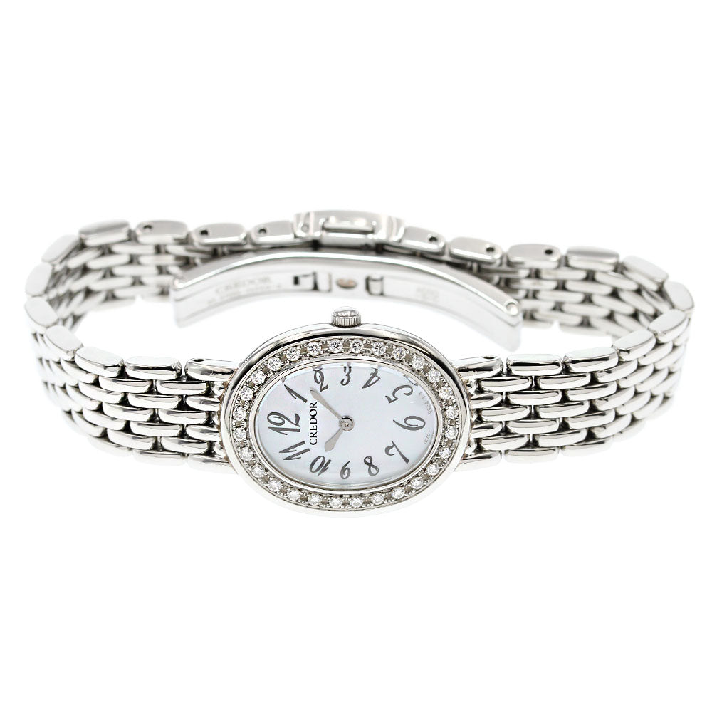 SEIKO CREDOR SIGNO 1E70-0AB0/GSTE917 Diamond Bezel Quartz Ladies_843560