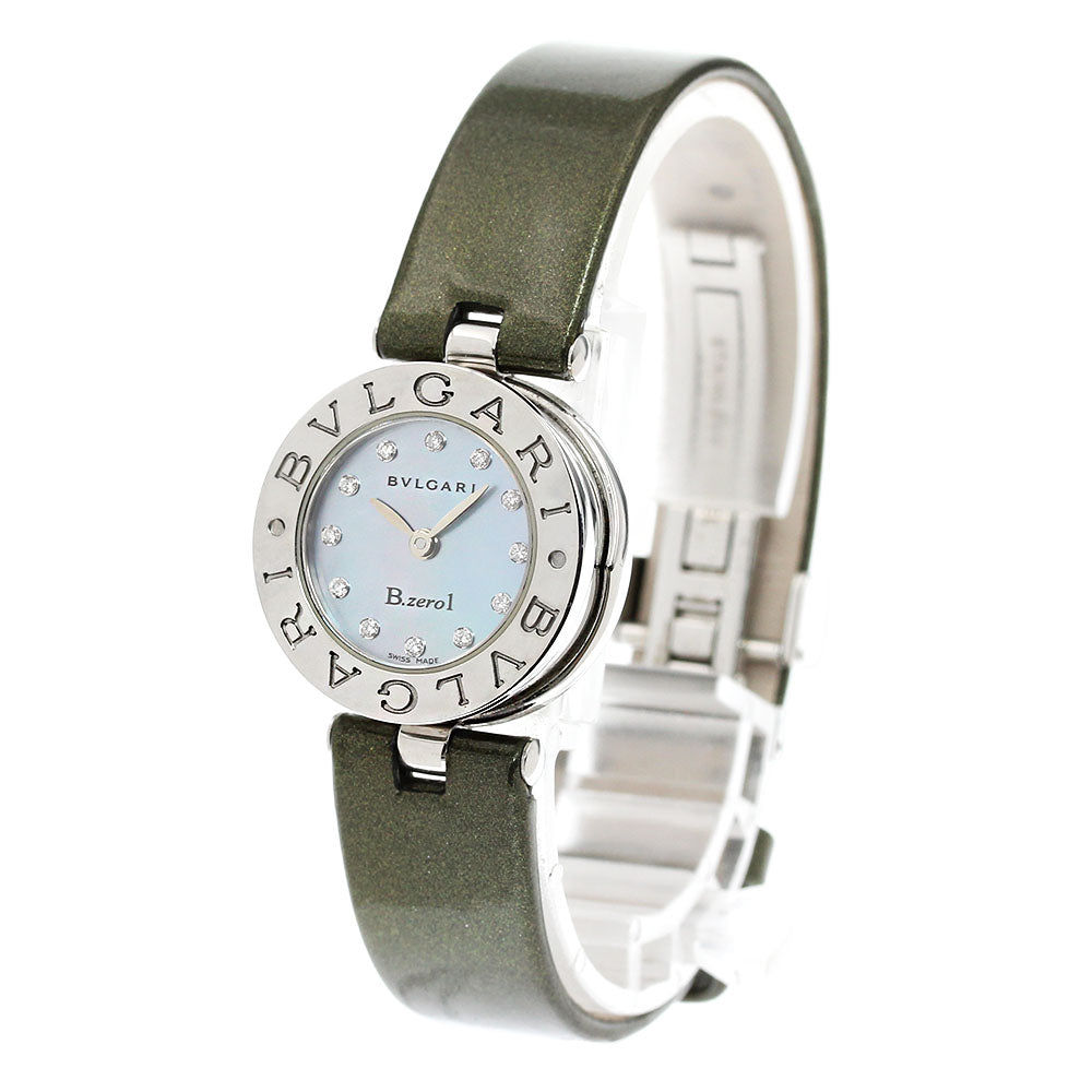 BVLGARI B-zero1 BZ22S 12P diamond Blue shell Dial Quartz Ladies Watch_843566