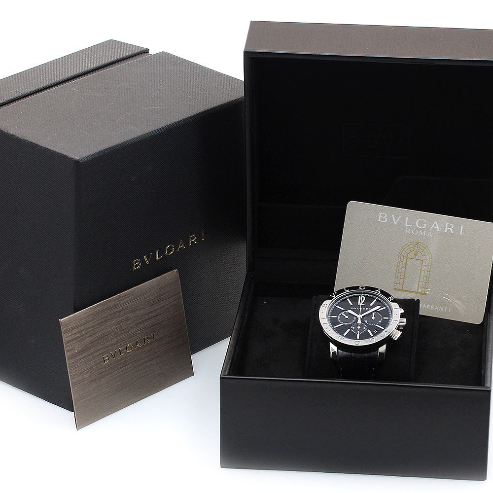 BVLGARI BVLGARIBVLGARI BB41SCH Chronograph Black Dial Automatic Men's _843571