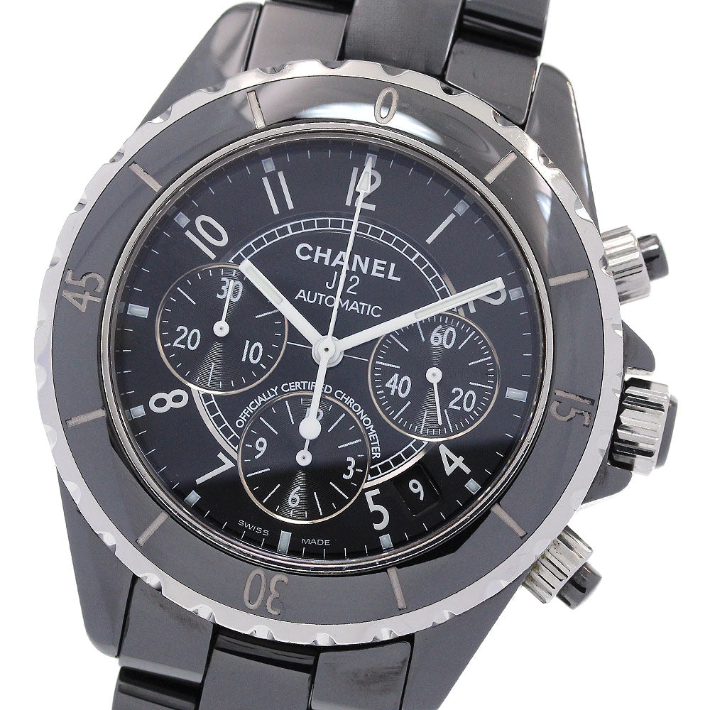 CHANEL J12 H0940 Black Ceramic 41MM Chronograph Automatic Men's Watch_843580