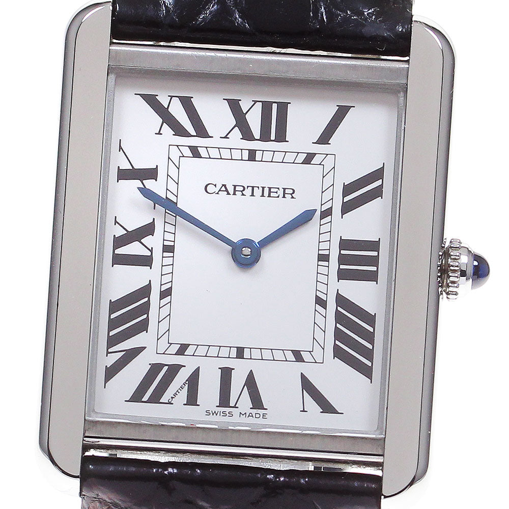 CARTIER Tank solo LM W5200003 Silver Dial Quartz Men's Watch_843585