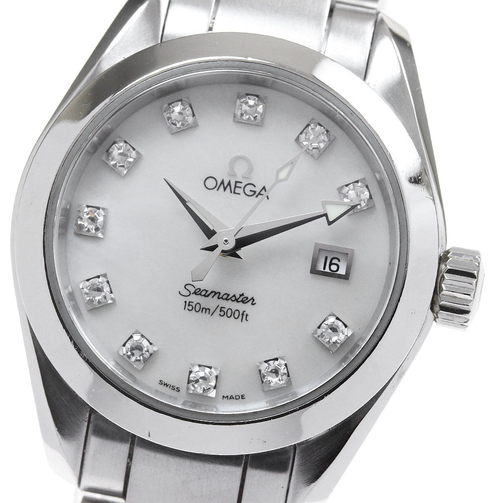 OMEGA Seamaster Aqua Terra 2577.75 11P diamond Quartz Ladies Watch_843677