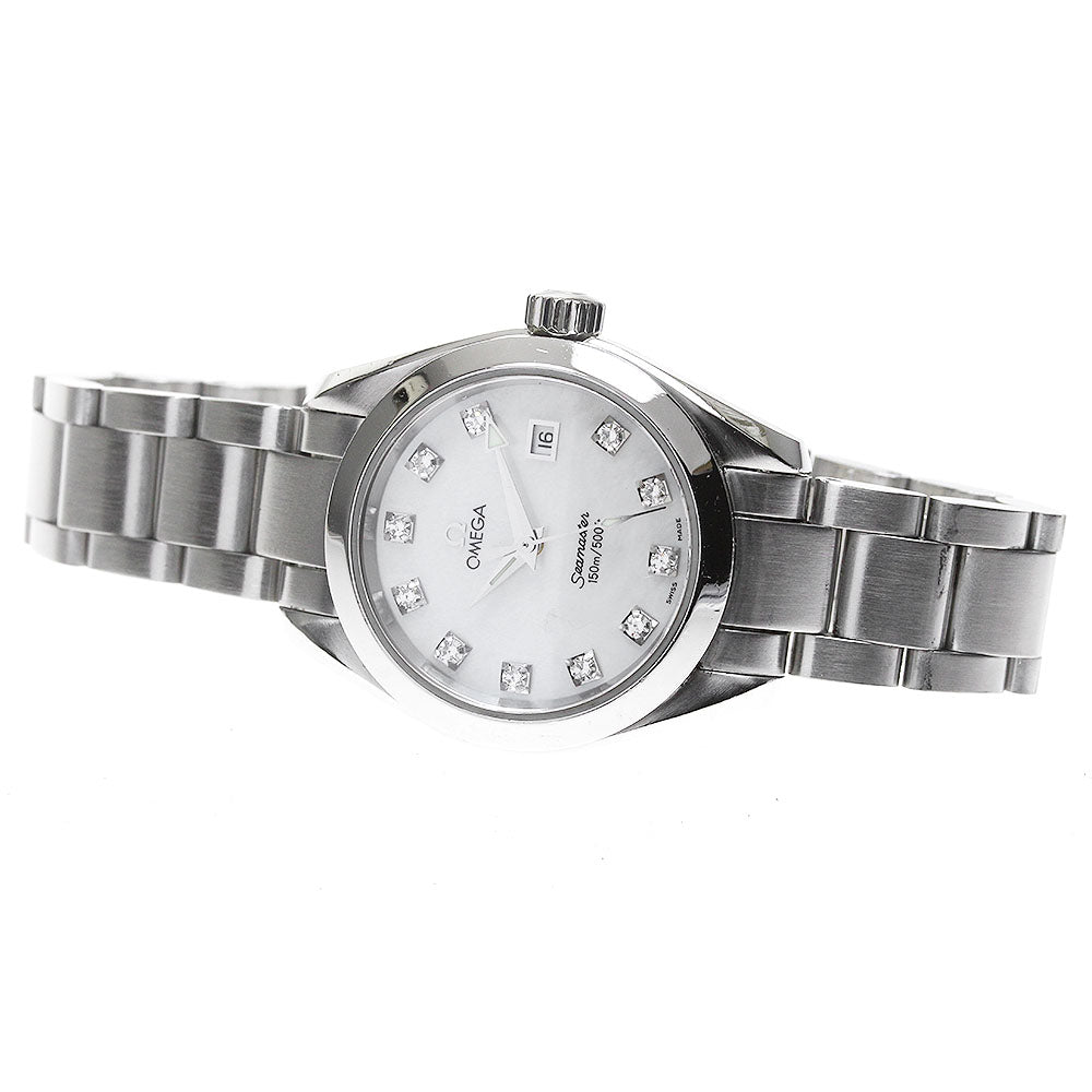 OMEGA Seamaster Aqua Terra 2577.75 11P diamond Quartz Ladies Watch_843677