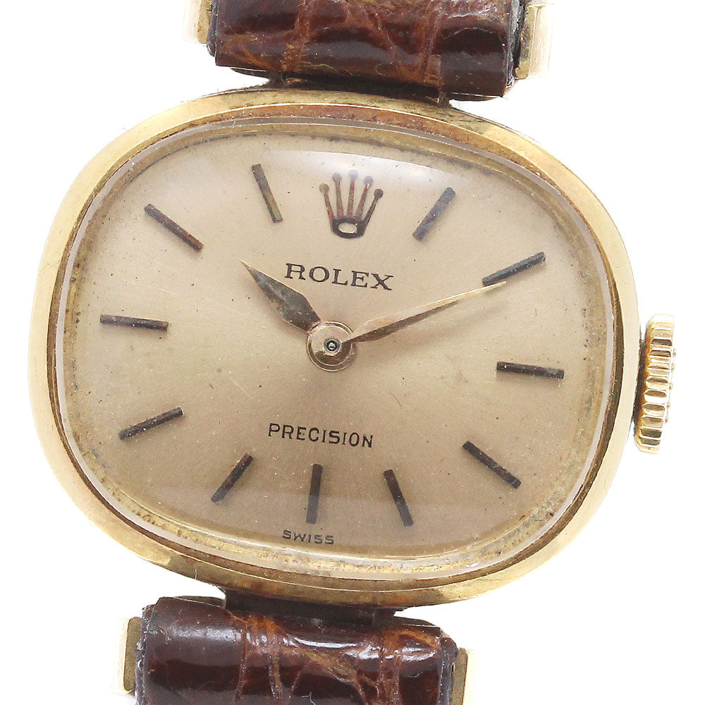 ROLEX Precision 2607 K18YG Cal.1401 Vintage gold Dial Hand Winding Ladies Watch_843746