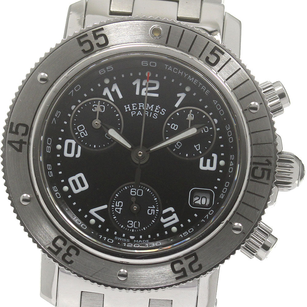 HERMES Clipper diver CL2.310 Chronograph black Dial Quartz Ladies Watch_843764