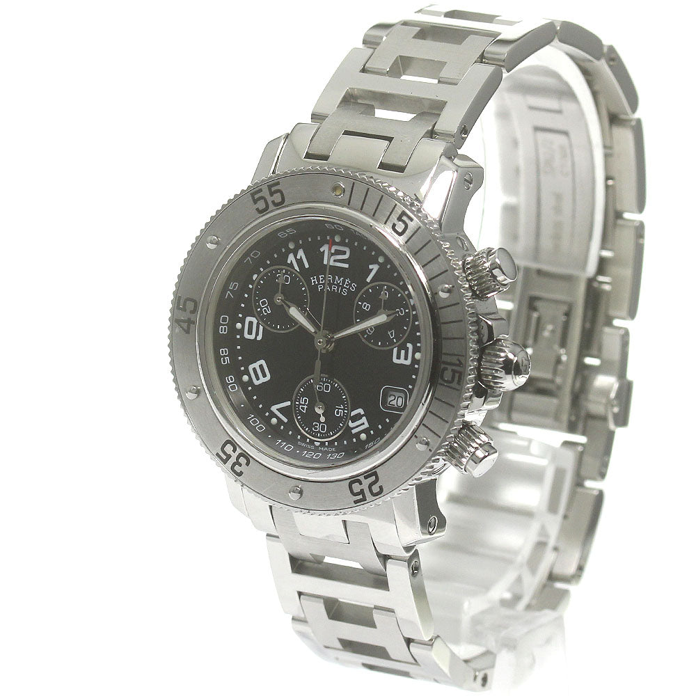 HERMES Clipper diver CL2.310 Chronograph black Dial Quartz Ladies Watch_843764