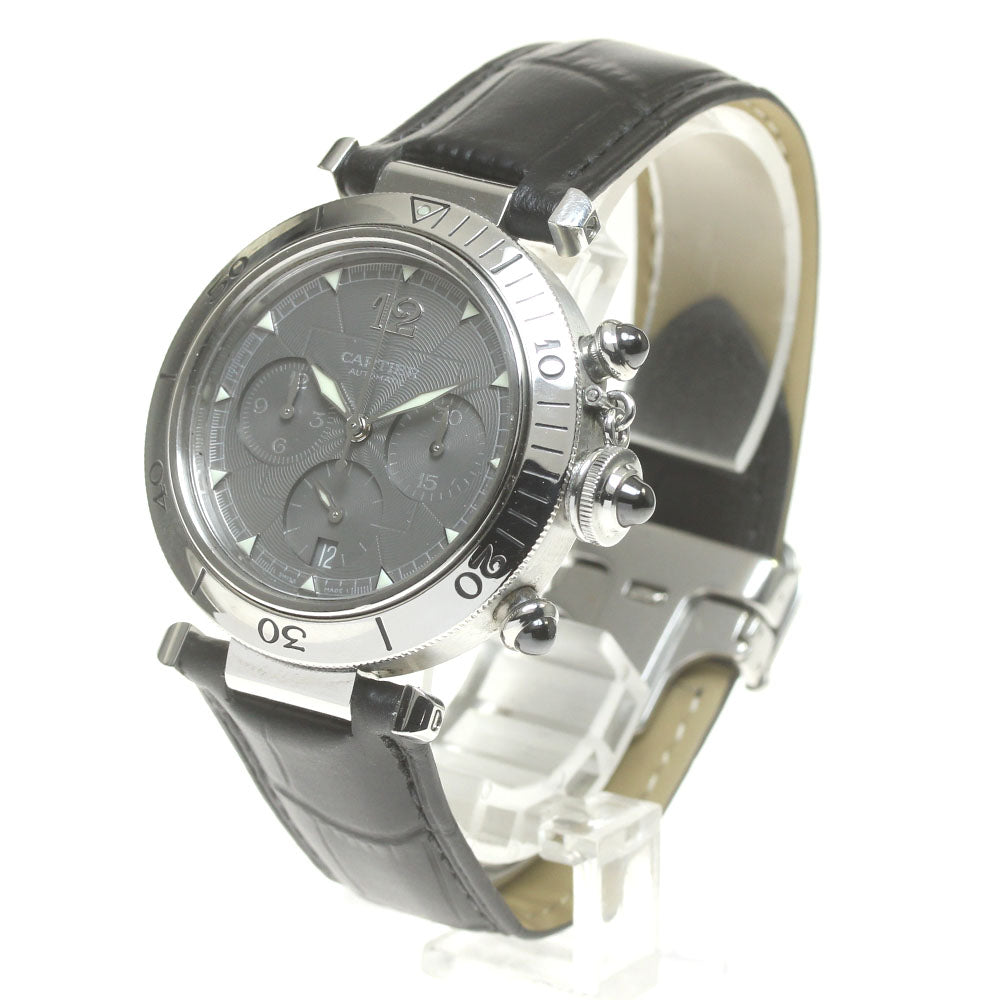 CARTIER Pasha 38 W3107355 Chronograph Date gray Dial Automatic Men's Watch_843802