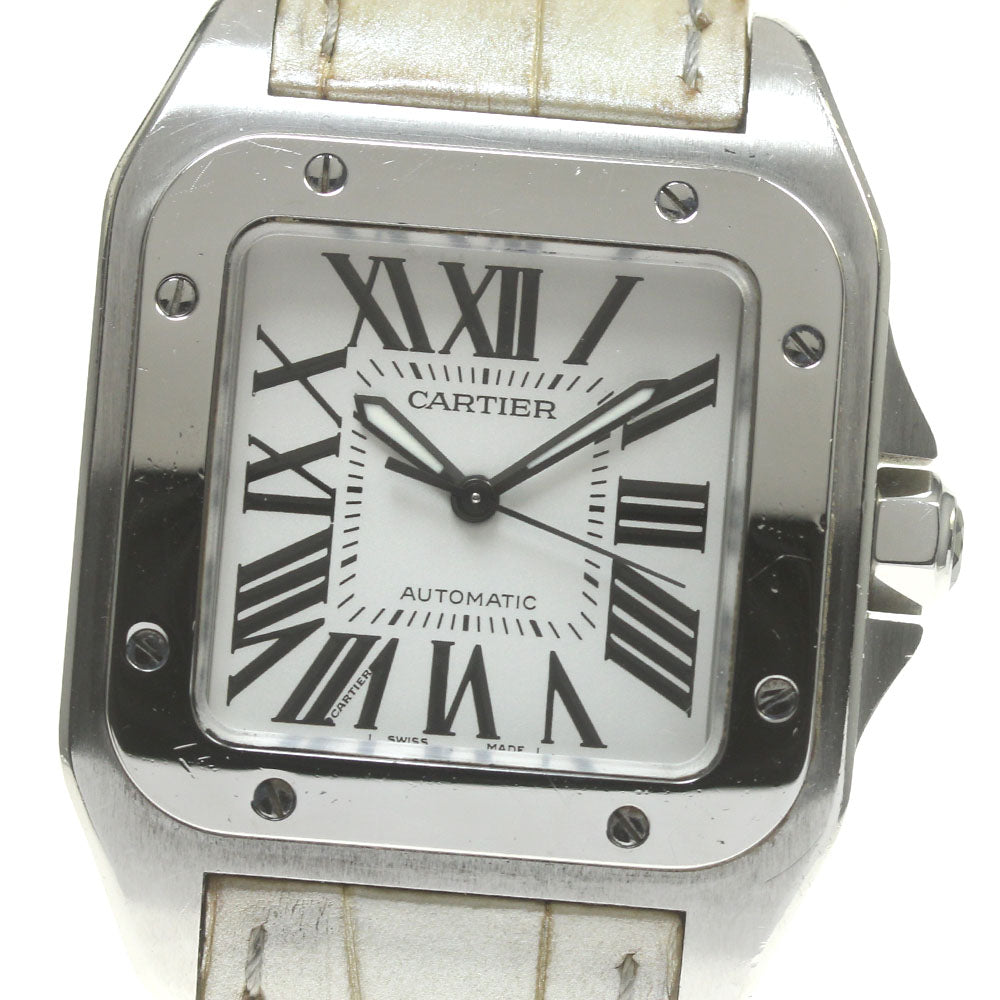 CARTIER Santos 100 MM W20126X8 Silver Dial Automatic Boy's Watch_843806