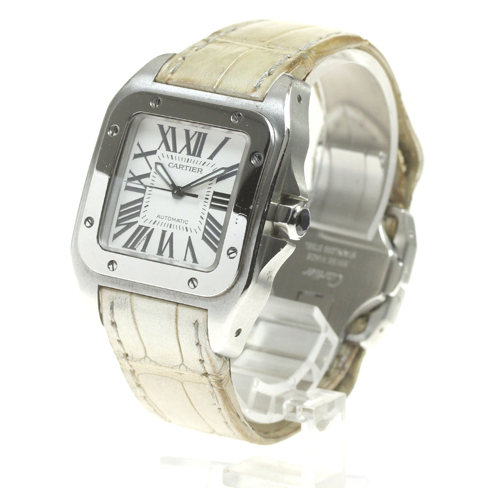 CARTIER Santos 100 MM W20126X8 Silver Dial Automatic Boy's Watch_843806