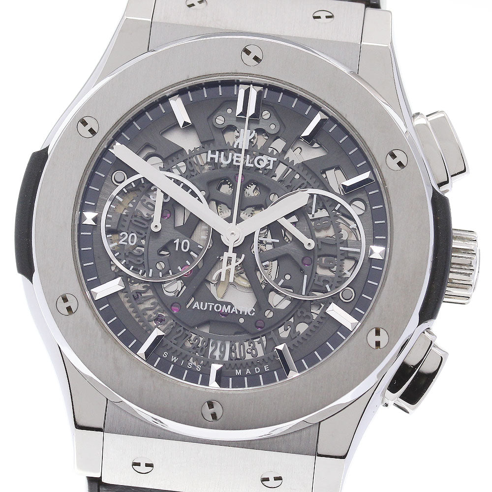 HUBLOT Classic Fusion Aero Chronograph Titanium 525.NX.0170.LR Chronograph skeleton Dial Automatic Men's Watch_843810