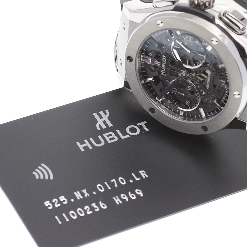 HUBLOT Classic Fusion Aero Chronograph Titanium 525.NX.0170.LR Chronograph skeleton Dial Automatic Men's Watch_843810