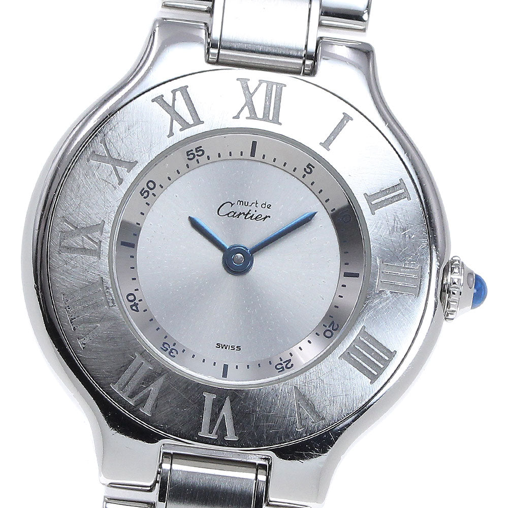 CARTIER Must21 Vantian W10109T2 Silver Dial Quartz Ladies Watch_843899