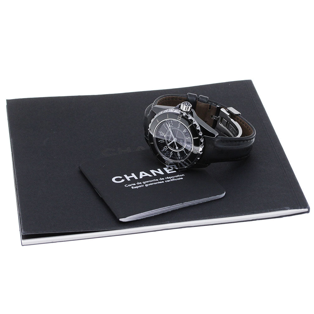 CHANEL J12 H0680 Black ceramic date black Dial Quartz Ladies Watch_843926