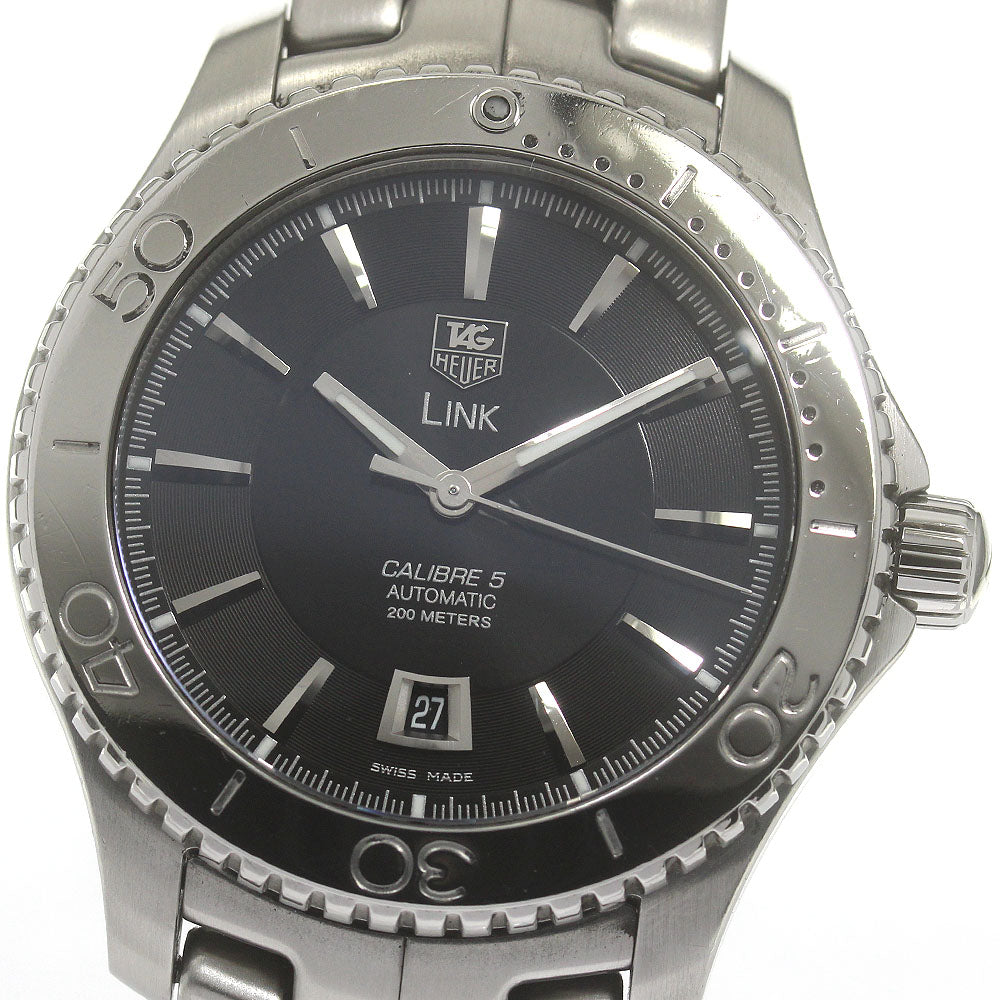 TAG HEUER Link WJ201A Caliber 5 Date Black Dial Automatic Men's Watch_844103