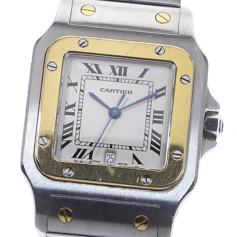 CARTIER Santos GalbeeLM 2 tone W20011C4 beige Dial Quartz Men's Watch_844140