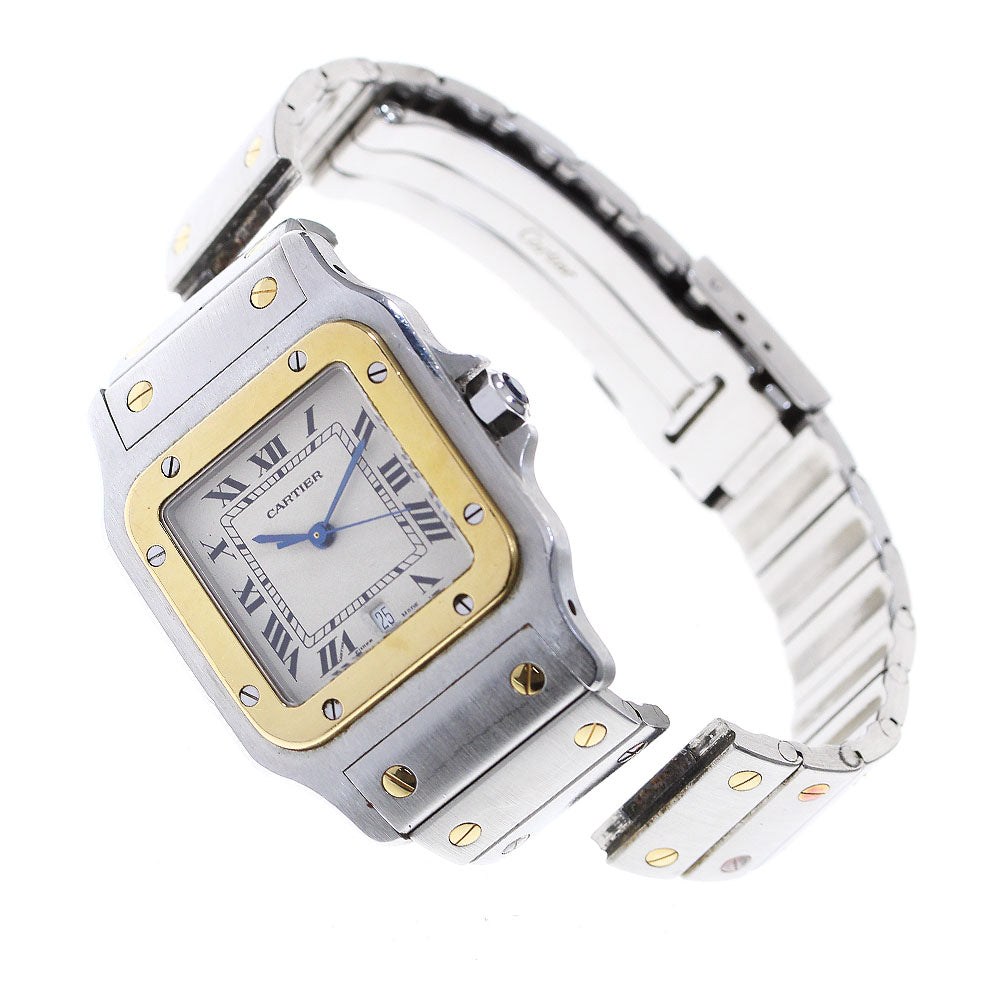 CARTIER Santos GalbeeLM 2 tone W20011C4 beige Dial Quartz Men's Watch_844140