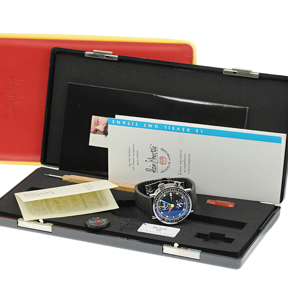 Alain Silberstein Le Reveil GMT Titane LG0301P Alarm AT Men's Watch_844195