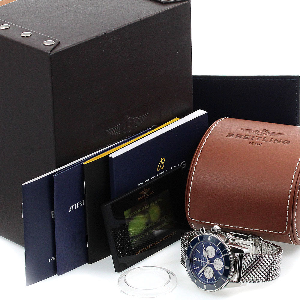 BREITLING Superocean HeritageII B01 AB0162 Chronograph blue Dial Automatic Men's Watch_844223