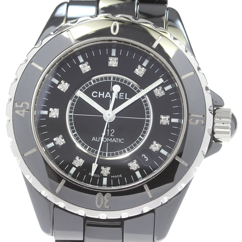 CHANEL J12 H1626 Black ceramic 12P diamond black Dial Automatic Men's_844259