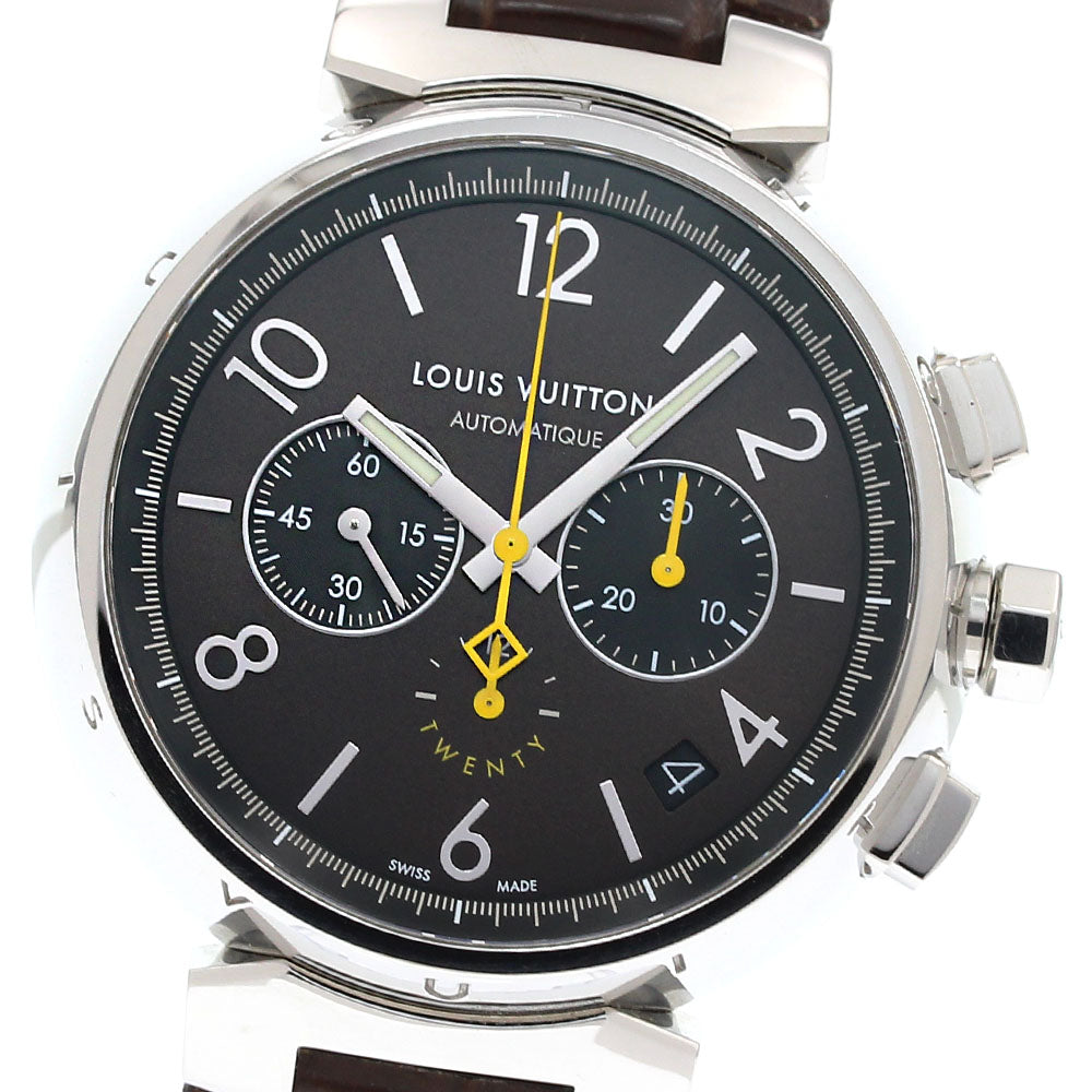 LOUIS VUITTON Tambour Twenty QA1740 World limited 200 chronographs Brown Dial Automatic Men's Watch_844273