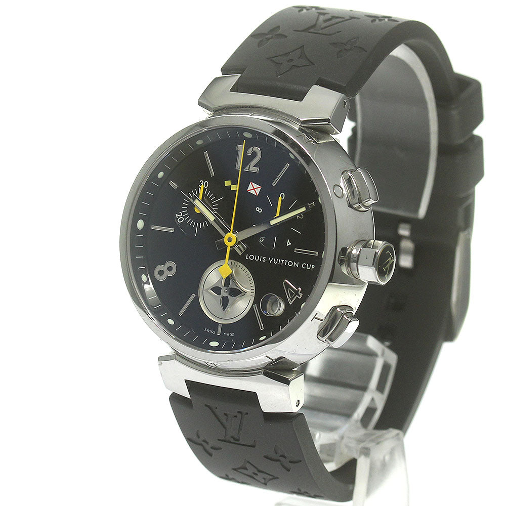 LOUIS VUITTON Tambour Lovely Cup Q11BG Chronograph Date black Dial Quartz Men's Watch_844275