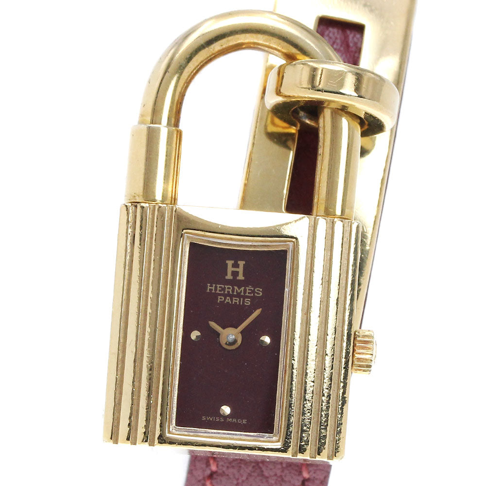 HERMES Kelly watch wine-red Dial Quartz Ladies Watch_844287
