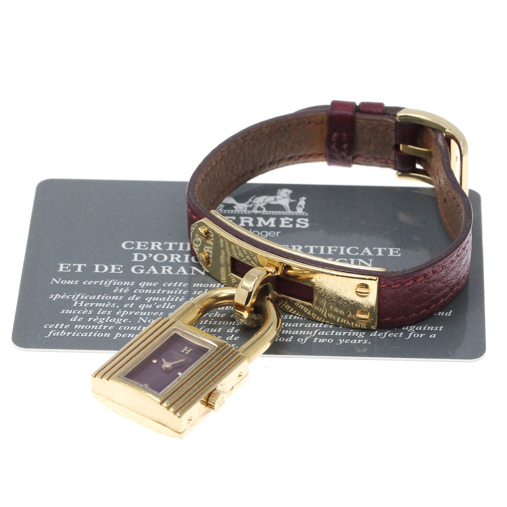 HERMES Kelly watch wine-red Dial Quartz Ladies Watch_844287