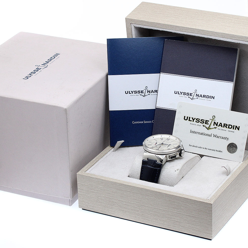 Ulysse Nardin Marine 1533-150 chronograph annual calendar white Dial Automatic Men's Watch_844302
