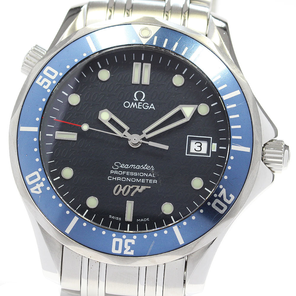 OMEGA Seamaster300 2537.80 007 James Bond Date Navy Dial Automatic Men's Watch_844352