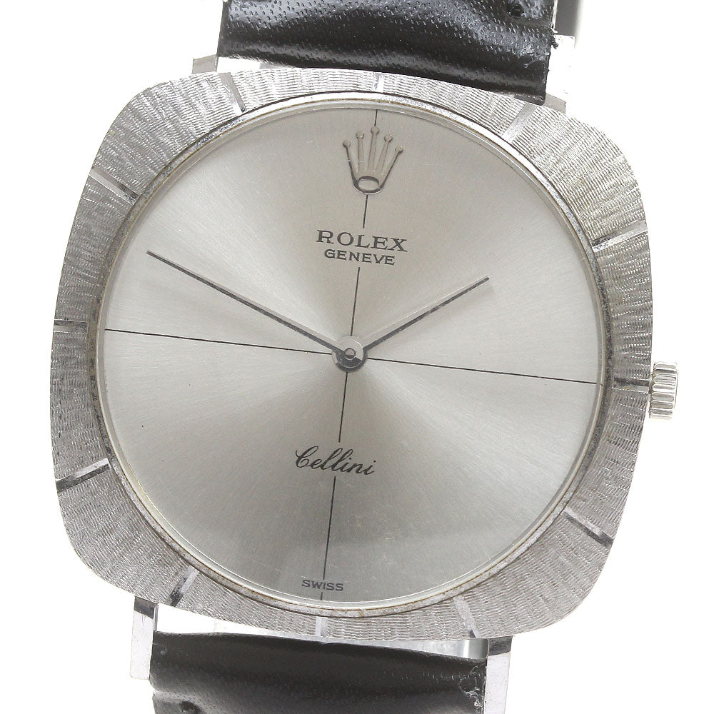 ROLEX Cellini 3736 K18WG cal.1600 Silver Dial Hand Winding Men's Watch_844405