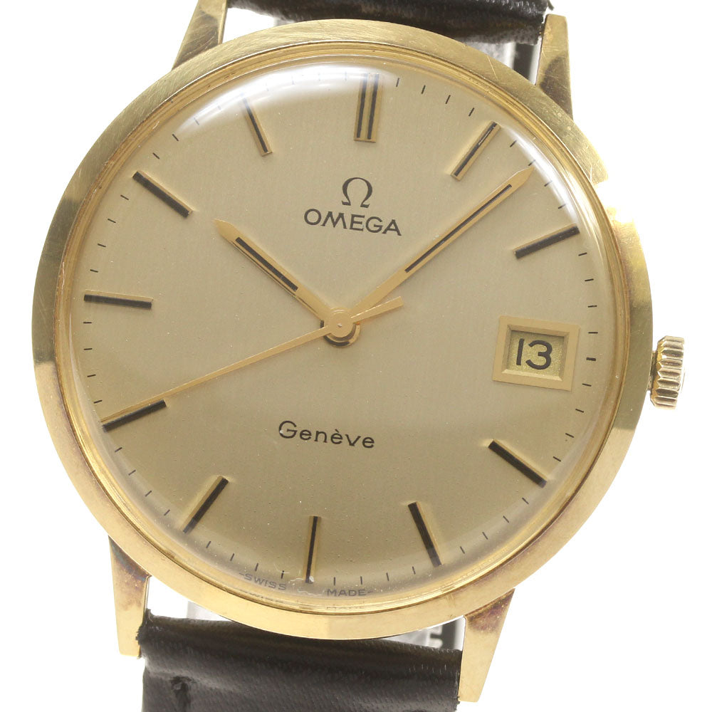OMEGA Geneve 132.051 K18YG Cal.1030 Gold Dial Hand Winding Men's Watch_844433