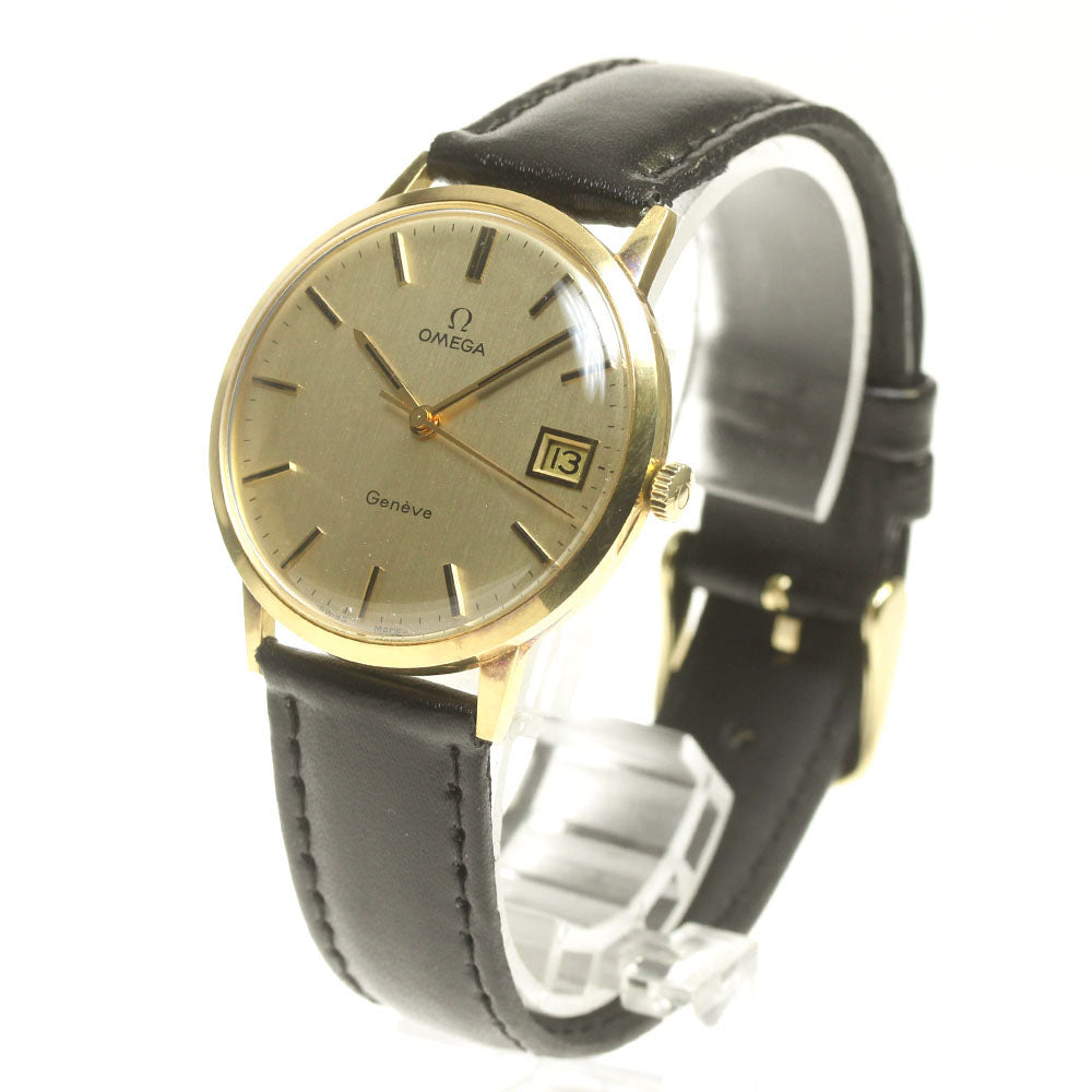 OMEGA Geneve 132.051 K18YG Cal.1030 Gold Dial Hand Winding Men's Watch_844433