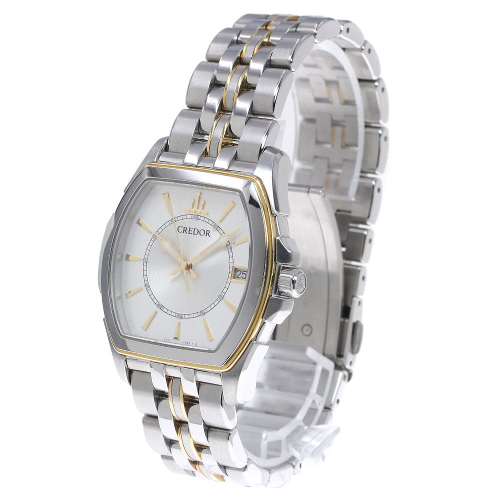 SEIKO CREDOR GCAX972/8J82-0AE0 K18YG2 tone Silver Dial Quartz Men's Watch_844472