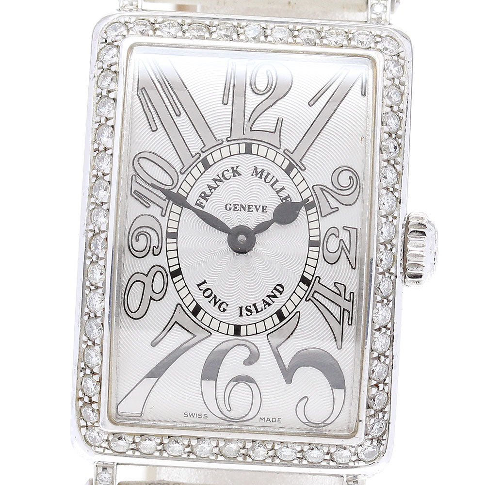 FRANCK MULLER Long Island 902QZRELD1R Diamond Bezel Silver Dial Quartz Ladies Watch_844506