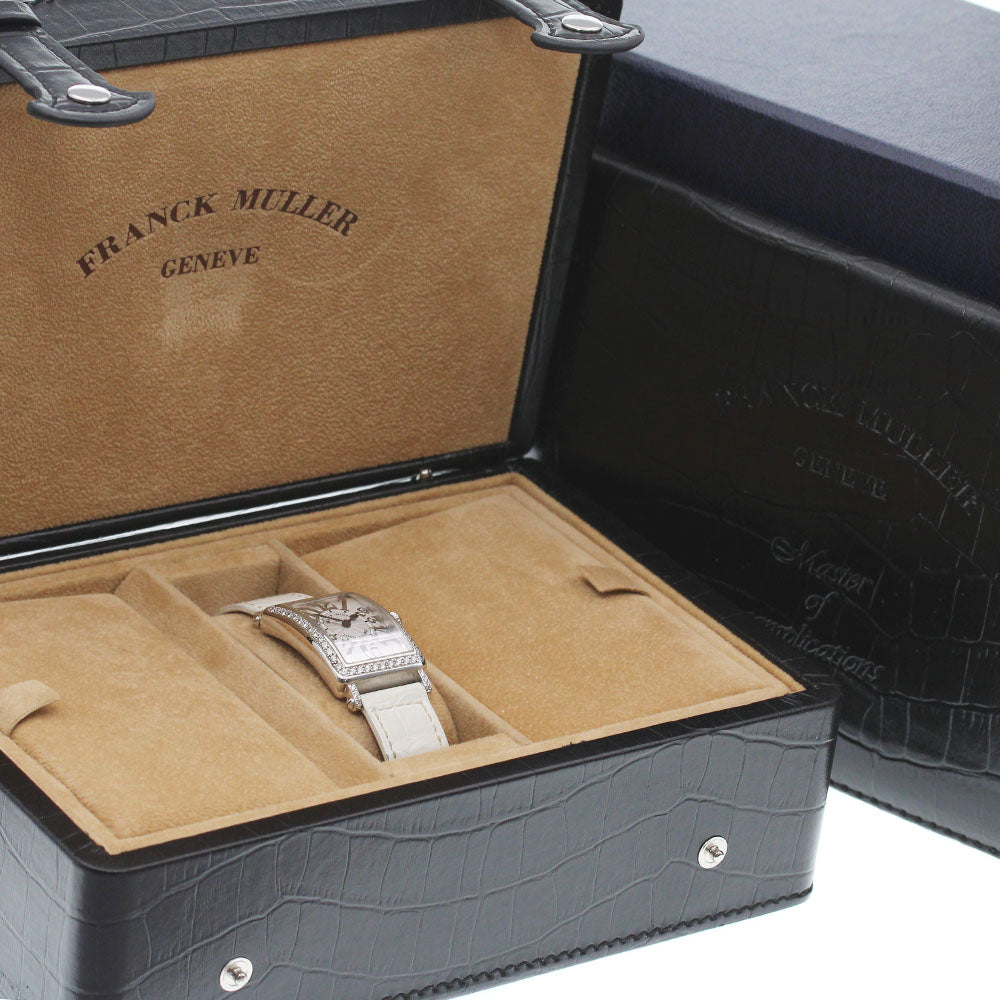 FRANCK MULLER Long Island 902QZRELD1R Diamond Bezel Silver Dial Quartz Ladies Watch_844506