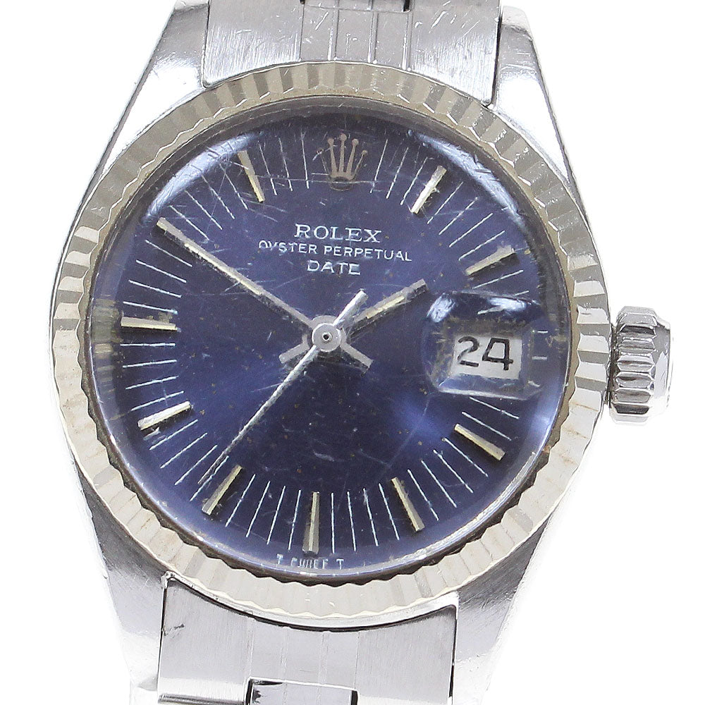 ROLEX Oyster Perpetual Date 6917 Cal.2030 Navy Dial Automatic Ladies_844561