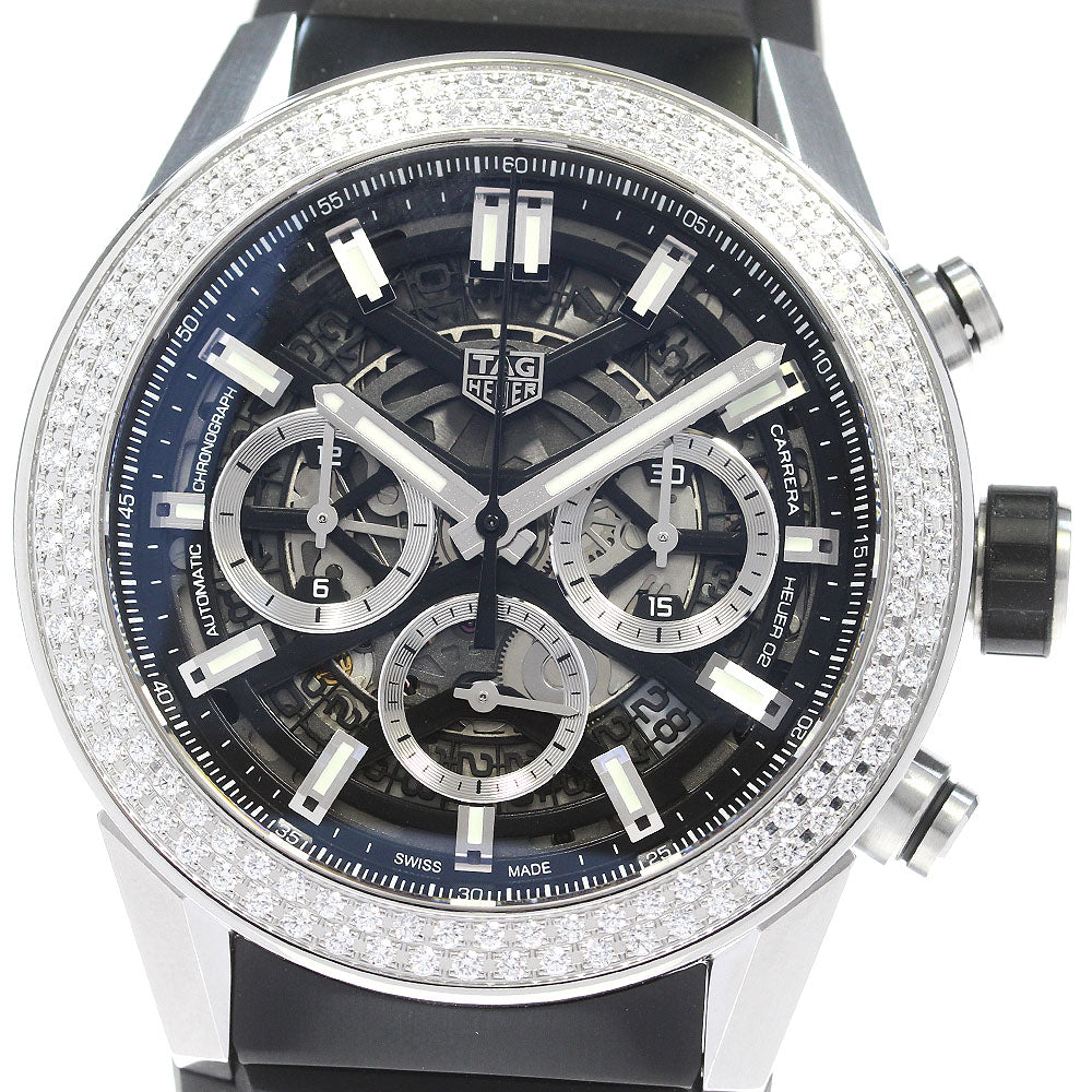 TAG HEUER Carrera Caliber Heuer 02 CBG2A12 Diamond bezel, Japan limited to 50 pieces skeleton Dial Automatic Men's Watch_844575