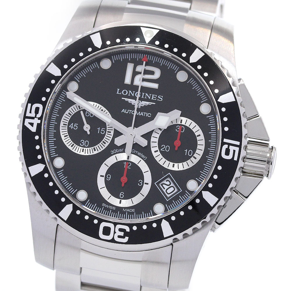 LONGINES Hydro Conquest L3.744.4 Chronograph black Dial Automatic Men's_844596