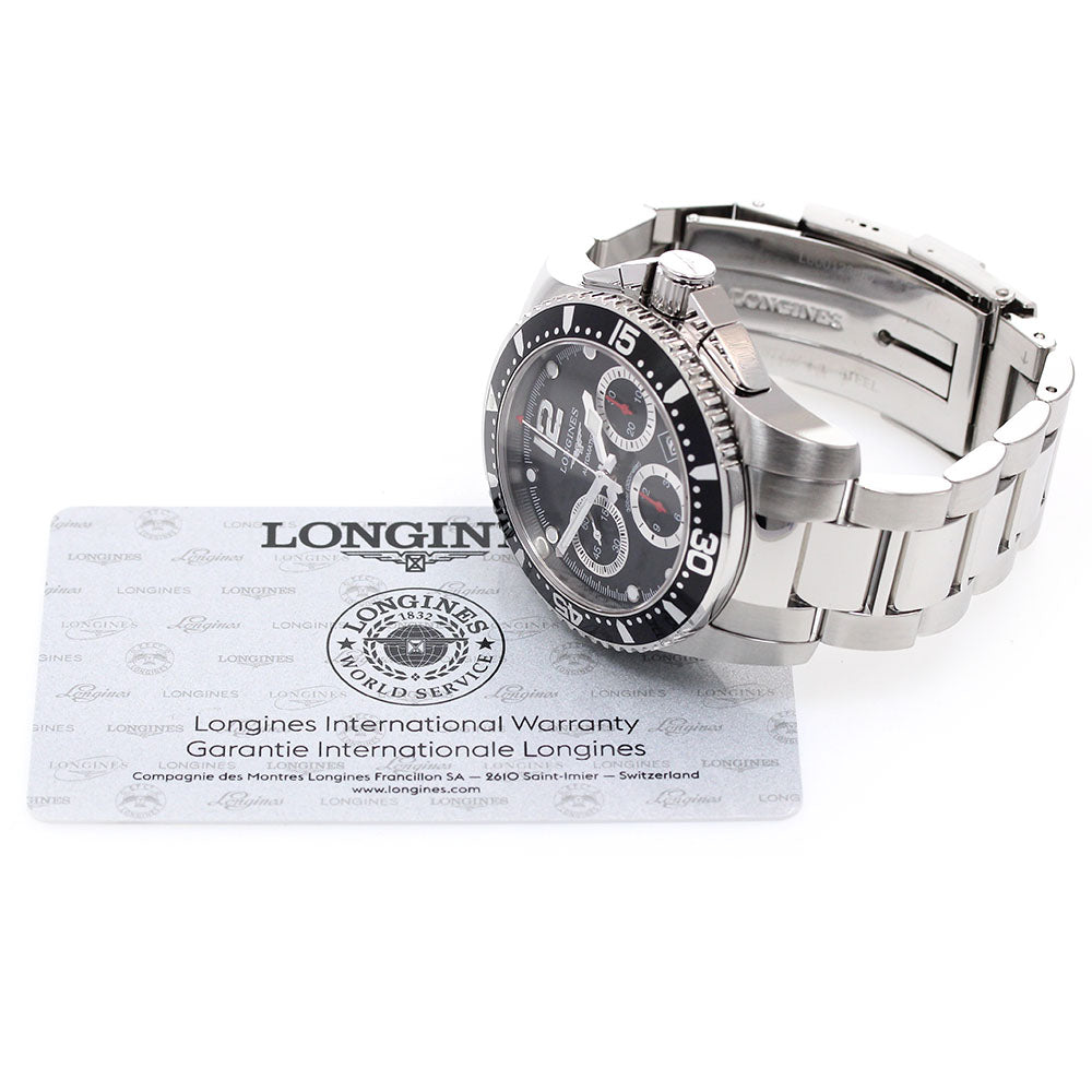 LONGINES Hydro Conquest L3.744.4 Chronograph black Dial Automatic Men's_844596