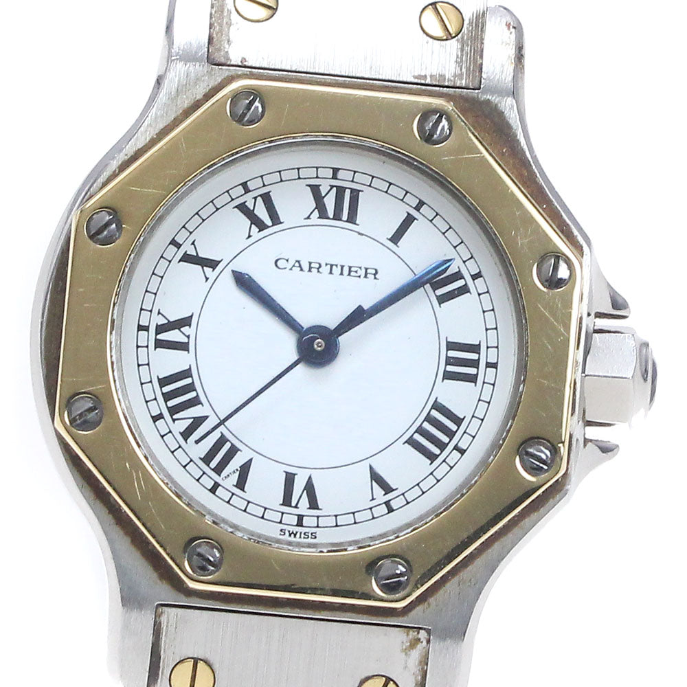 CARTIER Santos Octagon SM White Dial Automatic Ladies Watch_844673