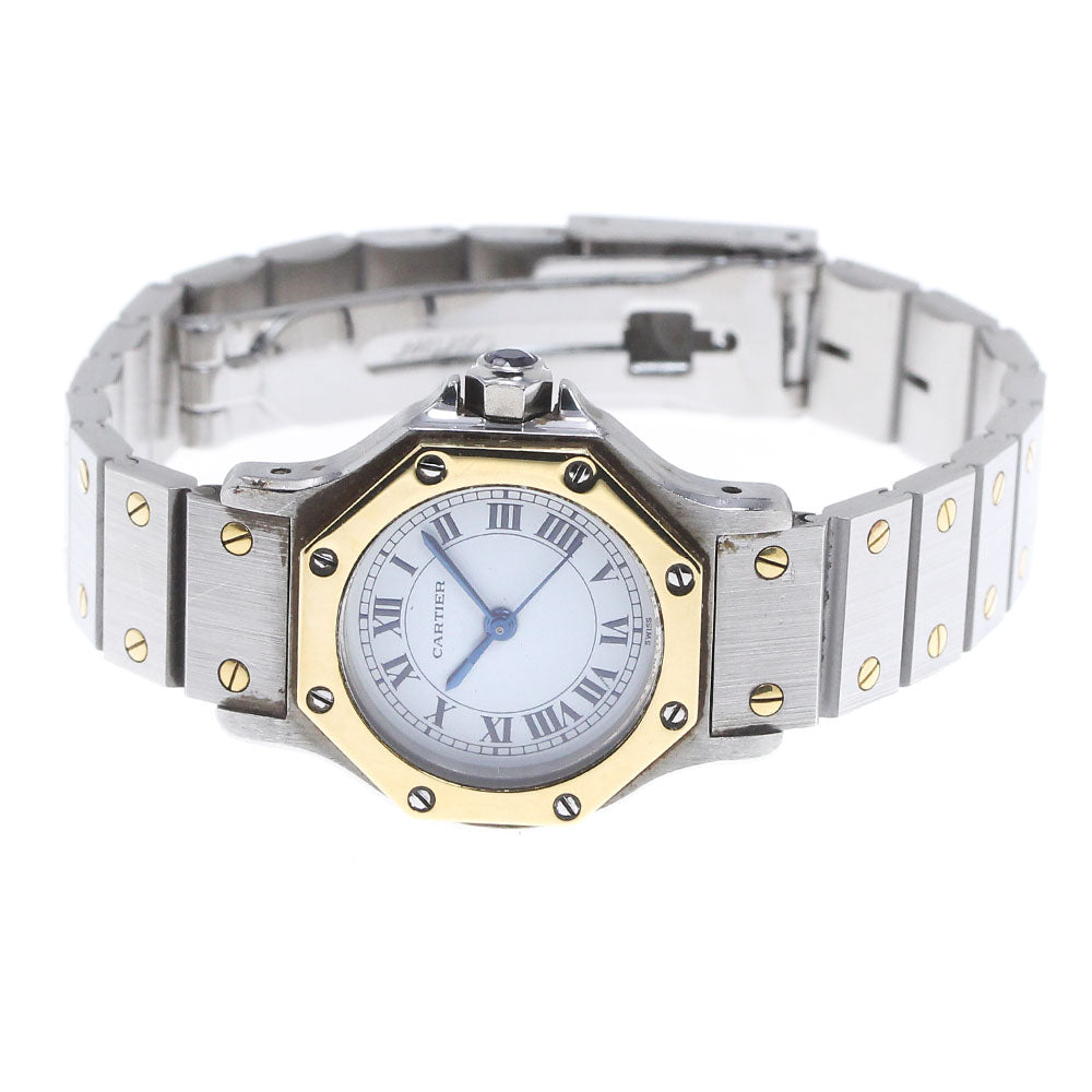 CARTIER Santos Octagon SM White Dial Automatic Ladies Watch_844673