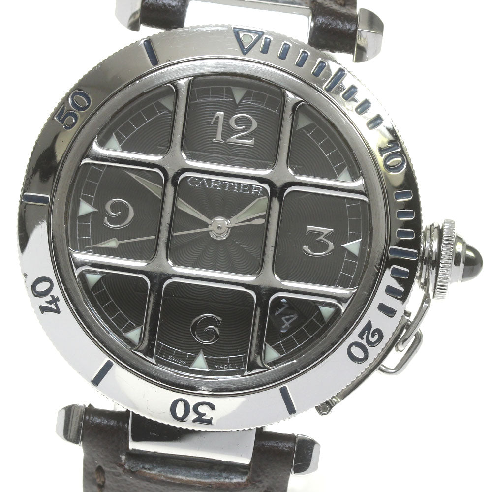 CARTIER Pashagrit 950 W3105255 PlatinumBezel black Dial Automatic Men's_844733
