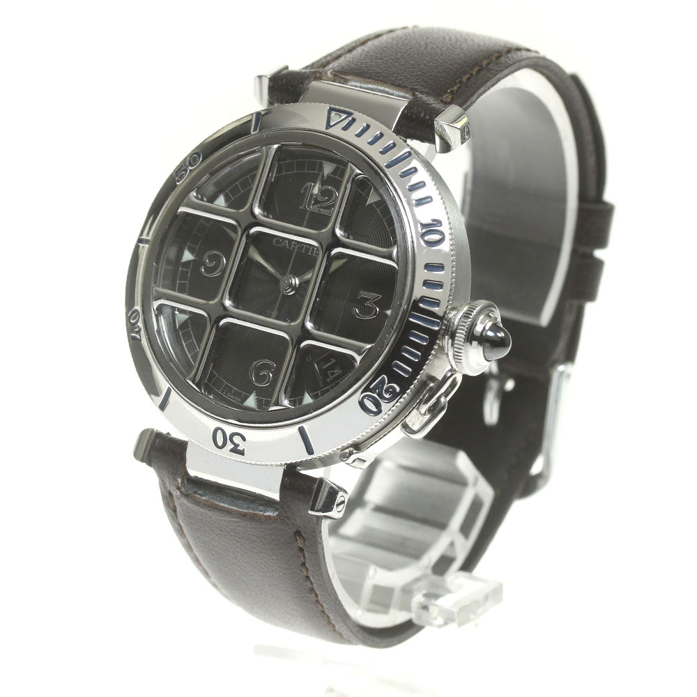CARTIER Pashagrit 950 W3105255 PlatinumBezel black Dial Automatic Men's_844733